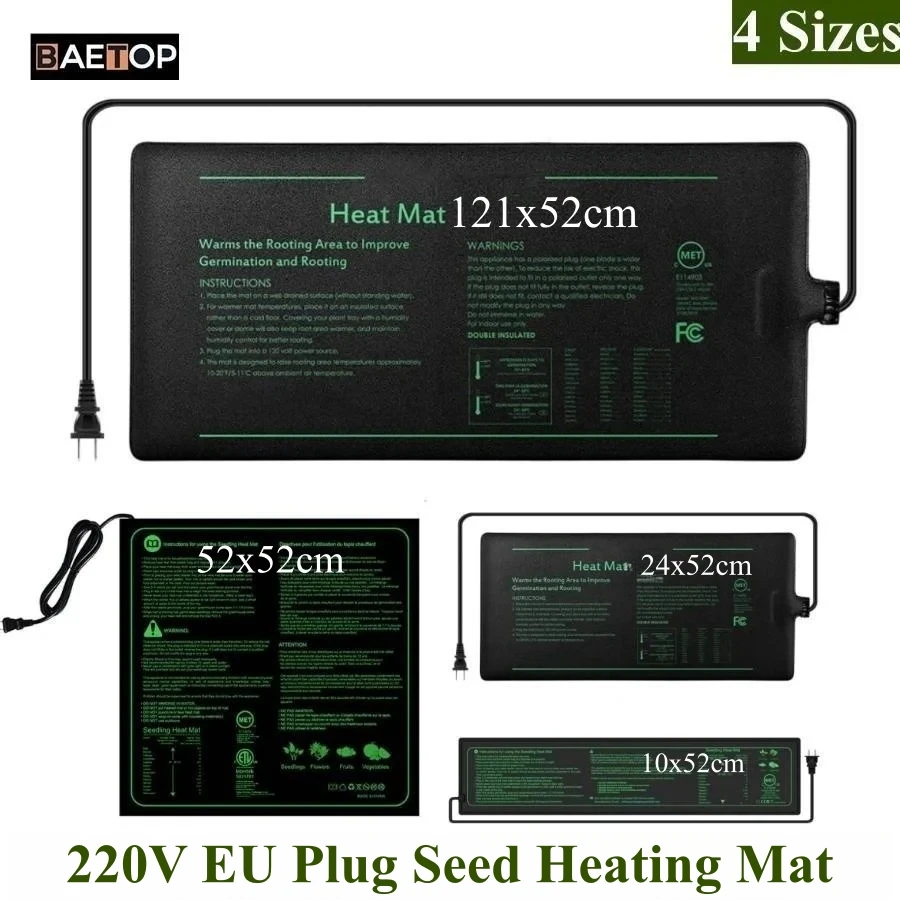 4 Sizes 220V EU Plug Seedling  - đánh giá và giá Seedling Heat Pad