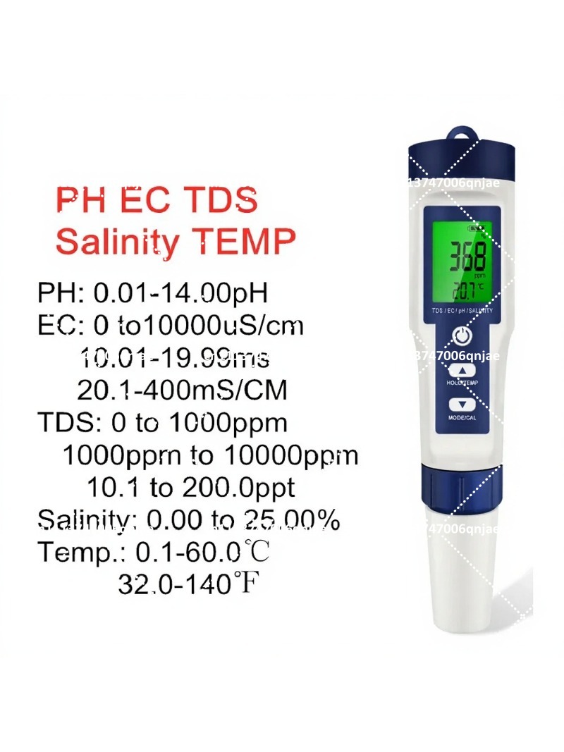 5-in-1 Digital Water Quality T - đánh giá và giá Ec Meter Digital