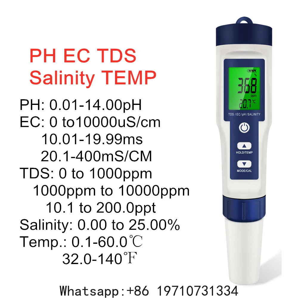 5 In 1 Digital PH Meter TDS EC - đánh giá và giá Ec Meter Digital