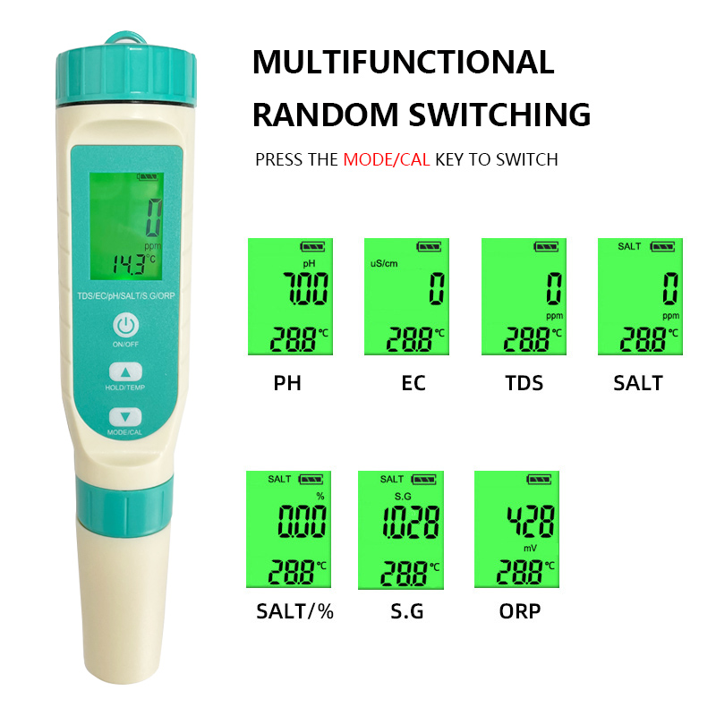 2023 Newest 7 in 1 PH / TDS /  - đánh giá và giá Ec Meter Digital