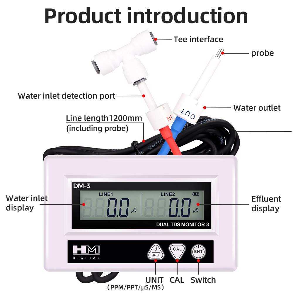 HM DM3 Online TDS EC Water Qua - đánh giá và giá Ec Meter Digital